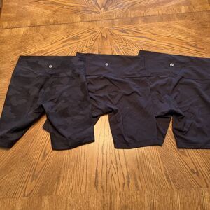 Lululemon Women’s High-Rise Bike Shorts Size 8 Black 1 Camo; 2 Black $30 Each